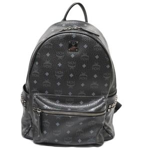 Mcm Backpack Studs Leather Black